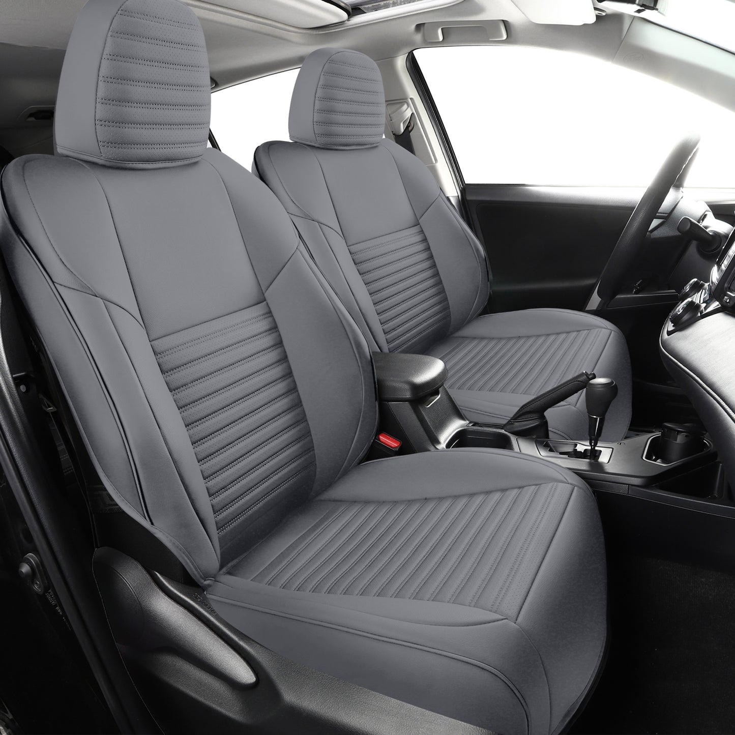 SUV 10 | Airbag-Safe Custom Fit Faux Leather Seat Covers for RAV4,Highlander,CR-V,Rogue,Wrangler | Waterproof & Durable