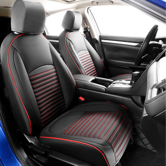 Sedan 18 | Airbag-Safe Custom Fit Faux Leather Seat Covers for Camry,Accord,Civic,Model 3,Model Y | Waterproof & Durable